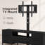 Commode multimédia 51,1 pouces en noyer multifonctionnel: unité à 7 tiroirs avec tablettes ouvertes - rangement audiovisuel de grande capacité pour le salon et support multimédia
