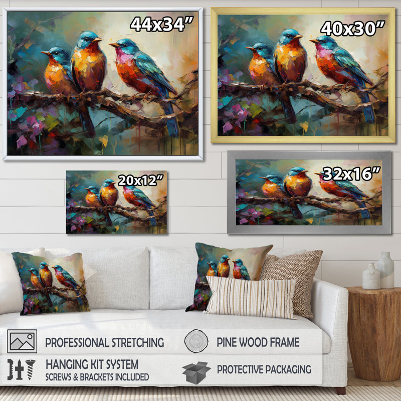 «Feathered Elegance I», reproduction d'art sur toile, H 16 po x l 32 po x P 1 po, Silver Floater Framed