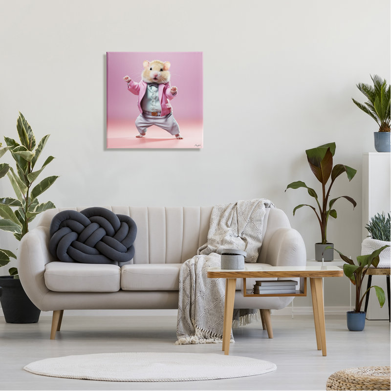 " Dancing Hamster " by Roozbeh, 24" H x 24" W x 1.5" D