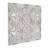 Leva 3Pc Wood Wall Decor Set, Moroccan Floral Carving, Antique White Finish, 36 Inch Square