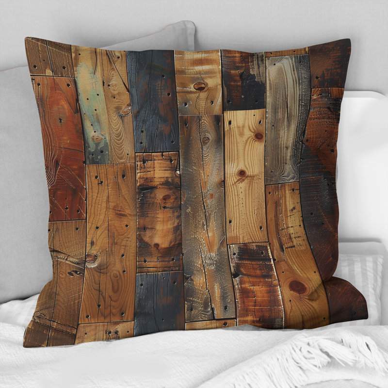 Brown Black Country Barnwood I Country Pillow 16