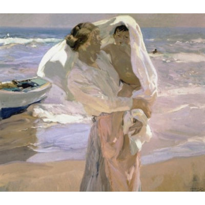 Posterazzi " After The Bath Joaquin Sorolla Y Bastida (1863-1923/Spanish) Sorolla Museum Valencia Spain " Painting Print