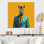 Yellow And Blue Suited Up Zebra - Zebra Animal Metal Wall Art