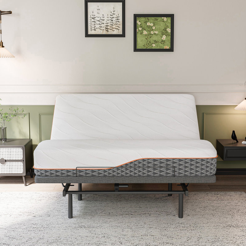 Massaging Zero Gravity Adjustable Bed Frame with 12” Hybrid Mattress, Anti-Snore, Wireless Remote-E3100 Series, King