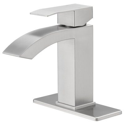 Single Hole Single Handle High Arc Vessel Sink Faucet Bathroom Faucetwith Pop Up Drain Without Overflow 
