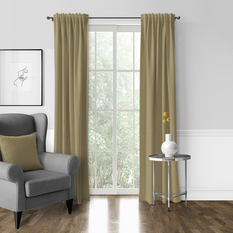 Panneau de rideau simple obscurcissant en polyester Elbasan, L 50 po x L 96 po