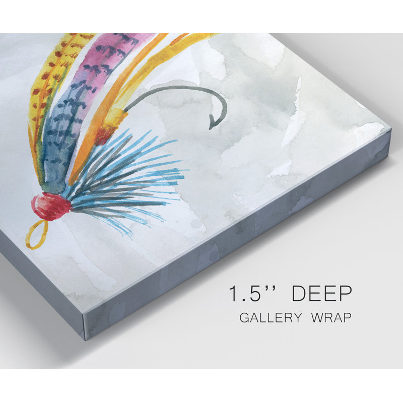 «Fly Hook III», ensemble de 2 reproductions d'art sur toiles tendues, H 10 po x l 10 po x P 1,25 po