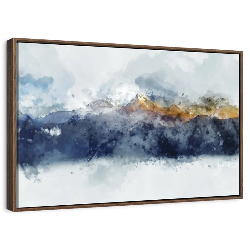 Bolan Mountain Range, 37" X 25", Floating Frame Walnut