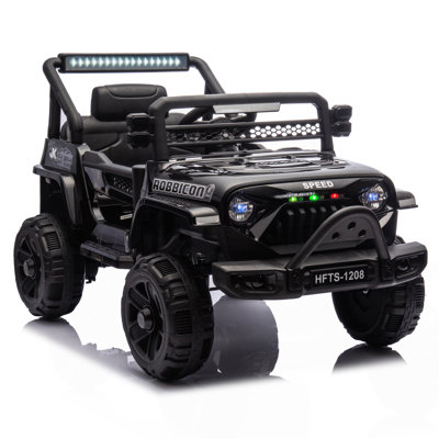 12V Kids Ride On Electric Truck Car W/Parents Control,2WD,Four-wheel suspension,Early education function,Adjustable volume,USB,MP3,Bluetooth,Microphone jack,Power display,LED lights For kids aged 1-4.