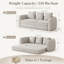Canapé-lit convertible moderne en chenille avec coussin rabattable et trois coussins-694037174