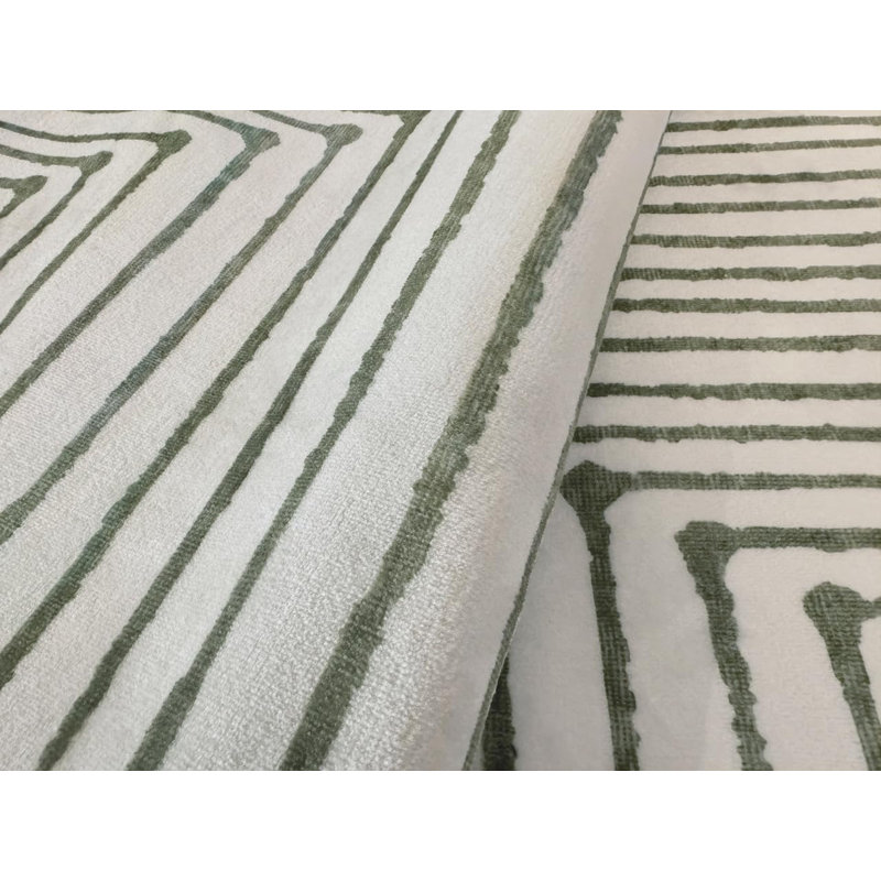 Milet - Indoor, Machine Washable Area Rug - 2'x3' Green Beige Home Carpet, Rectangle 2' x 3'