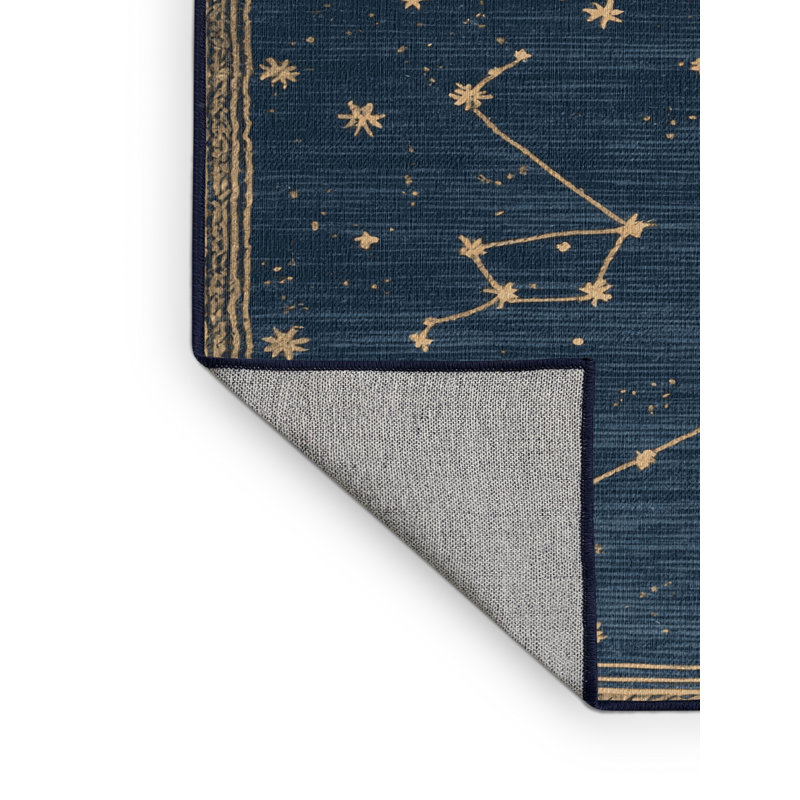 Machine Washable Space Gray Area Rug