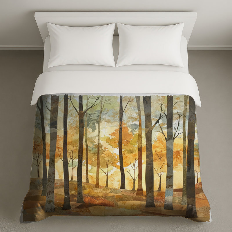Autumn Forest Landscape Duvet Covers, Queen
