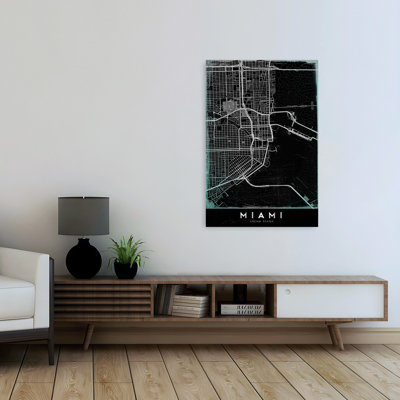 «Miami City Outline Contemporary City Architecture», reproduction d'art murale