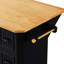 Îlot de cuisine 56 po avec abattant en placage de bois d'hévéa (sans tabouret inclus)-1428924896