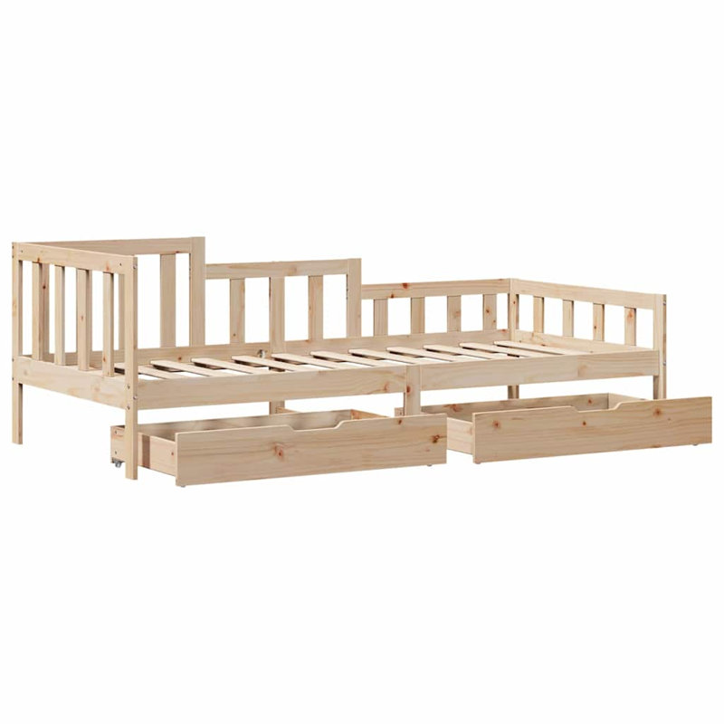Solid Wood Daybed, Single (3'), Brown