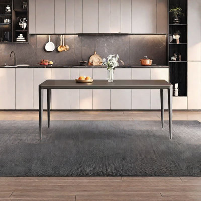 Light luxury simple rectangular retro rock table