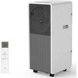 Climatiseurs portatifs 14 000 BTU avec télécommande, climatiseur autoportant 3 en 1 gris