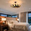 36.8" Oil Rubbed Bronze Caged Ceiling Fan With Dimmable LED Lights And Remote Control