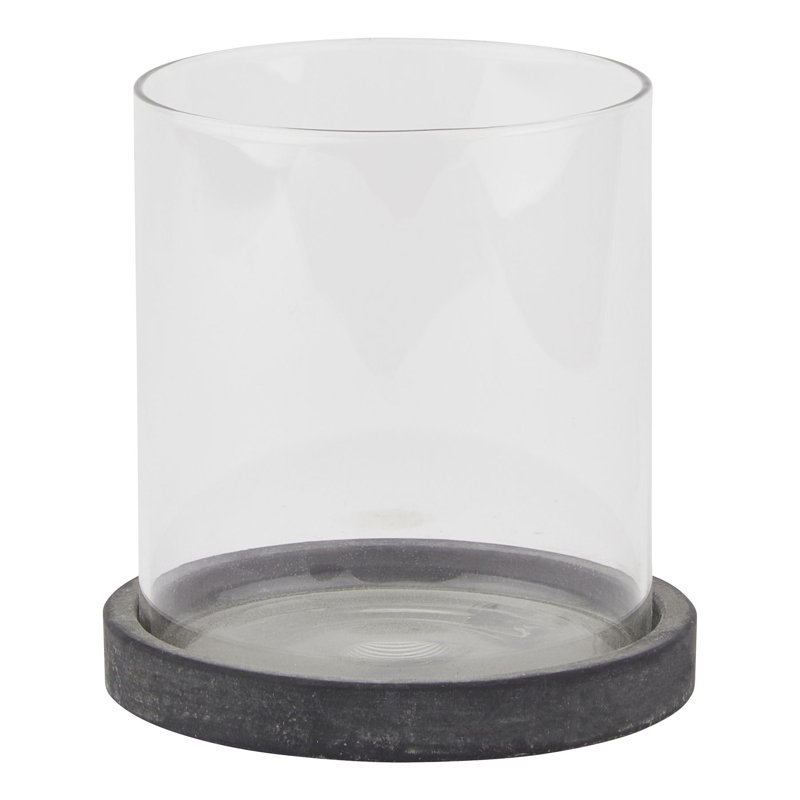 Andrian Ceramic Candle Accessories, 14cm H x 14cm W x 14cm D, Grey