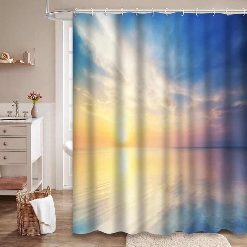 Magnifique rideau de douche avec 12 crochets, L 72 po x l 72 po