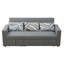 Canapé-lit convertible 3-en-1, canapé-lit moelleux en tissu de 77 po avec dossier réglable, canapé modulaire gris pour petit espace, lit escamotable jusqu'à 73 po