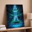 Toile dans une grotte sereine encadrant une statue de Bouddha tranquille-585688923