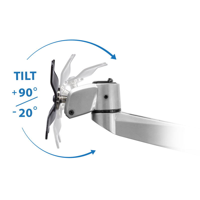 Mount-It Height Adjustable Full Motion Two Monitor Computer Desk Mount Spring Arm Quick Release