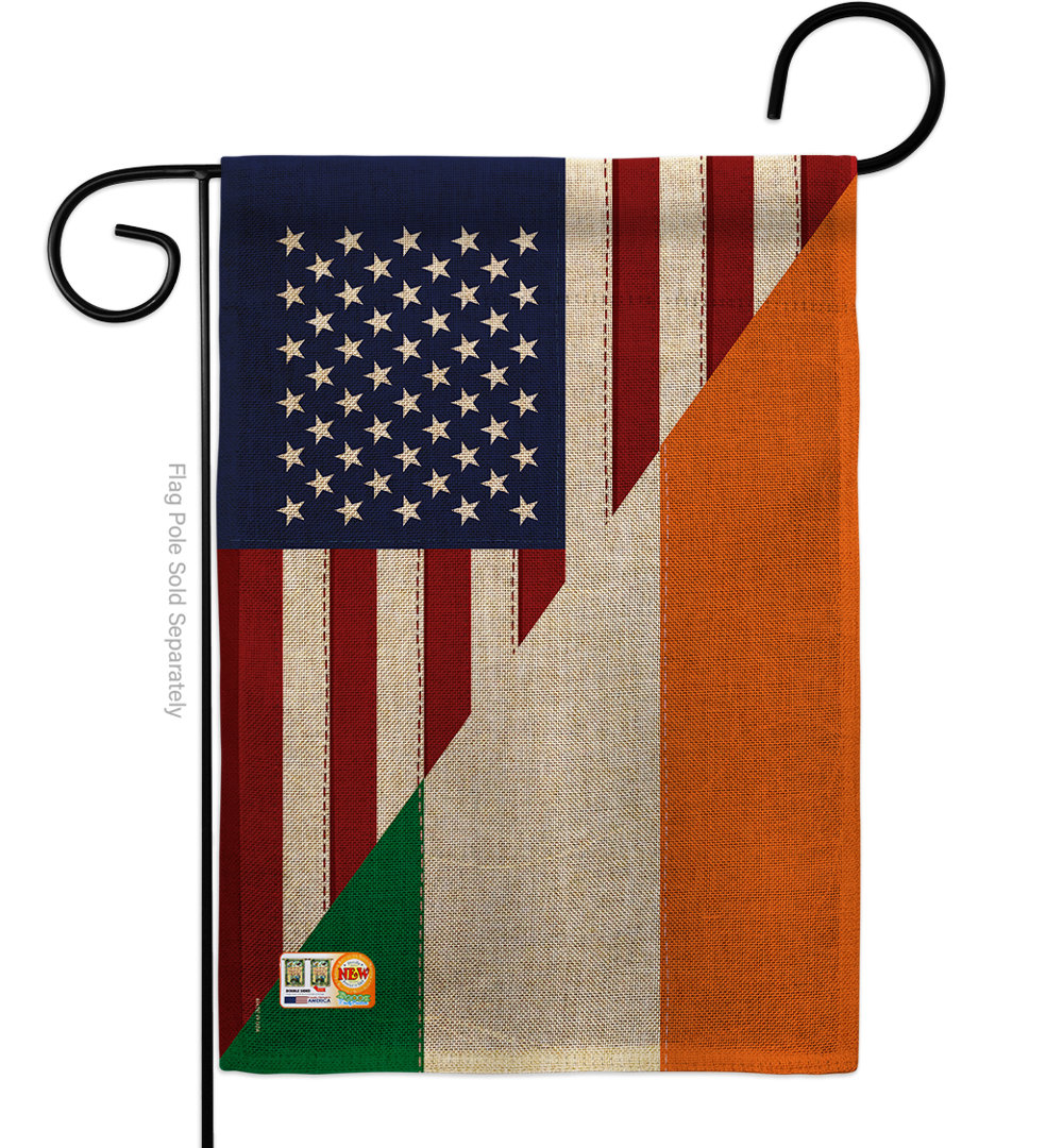 Double Sided 18.5'' H x 13'' W Burlap Flag Set Trinx