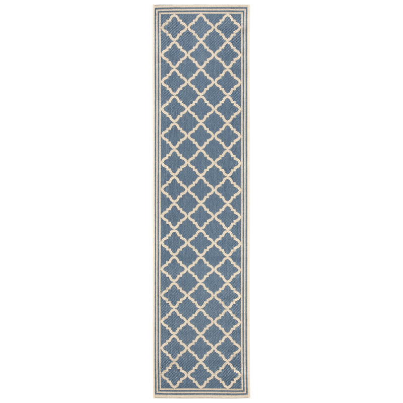 Adler Performance Geometric Indoor/Outdoor Area Rug, Runner 2'2" x 12'
