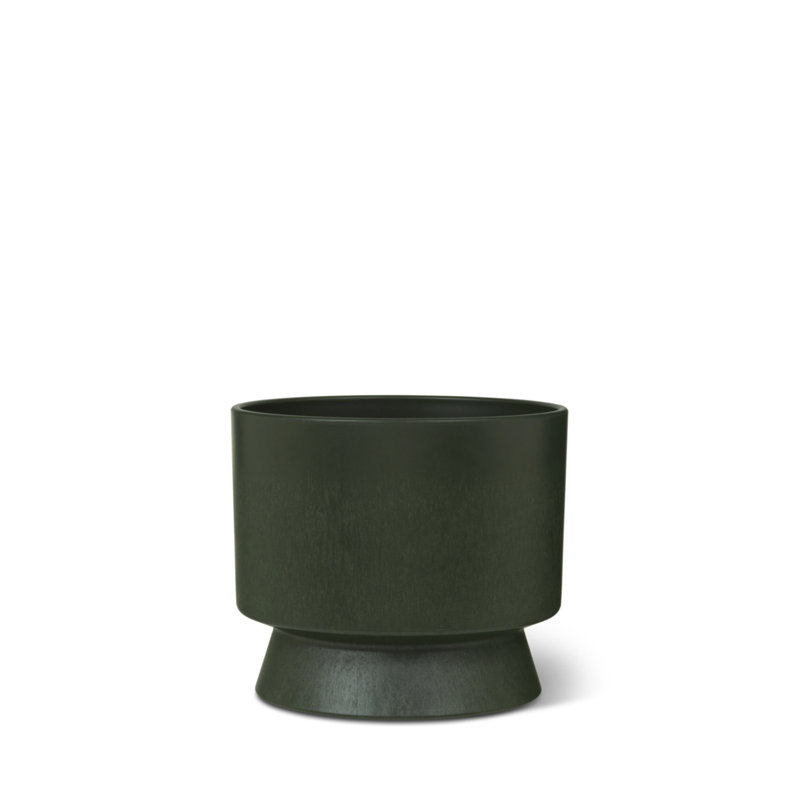Recycled Pot Planter, Green, 6.5" H x 7.5" W x 7.5" D