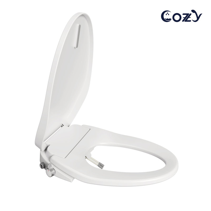 Siège de toilette électrique allongé COSY avec télécommande, siège chauffant, séchoir à air chaud, contrôle de la température et de la pression de l'eau, veilleuse