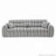 Canapé tissé à compression en chenille rayée, canapé compact à rangée droite avec éponge haute densité, canapé économiseur d'espace requis sans assemblage pour salon, appartement, bureau-129595788