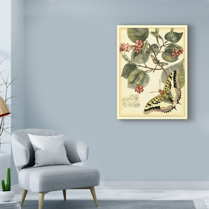 « fantaisiste papillons i », reproduction d’impression sur toile tendue, H 19 po x l 14 po x P 2 po