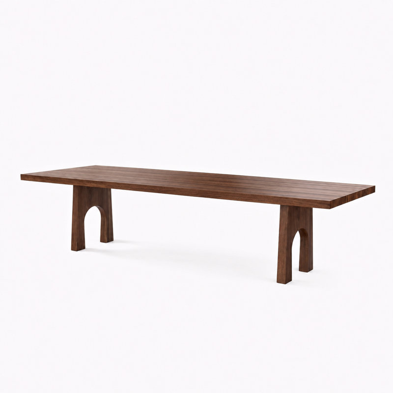 Porter Dining Table, 118" W x 39.5" D x 29.5" H, Walnut