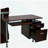 Stylish Computer Desk with Storage, Chocolate