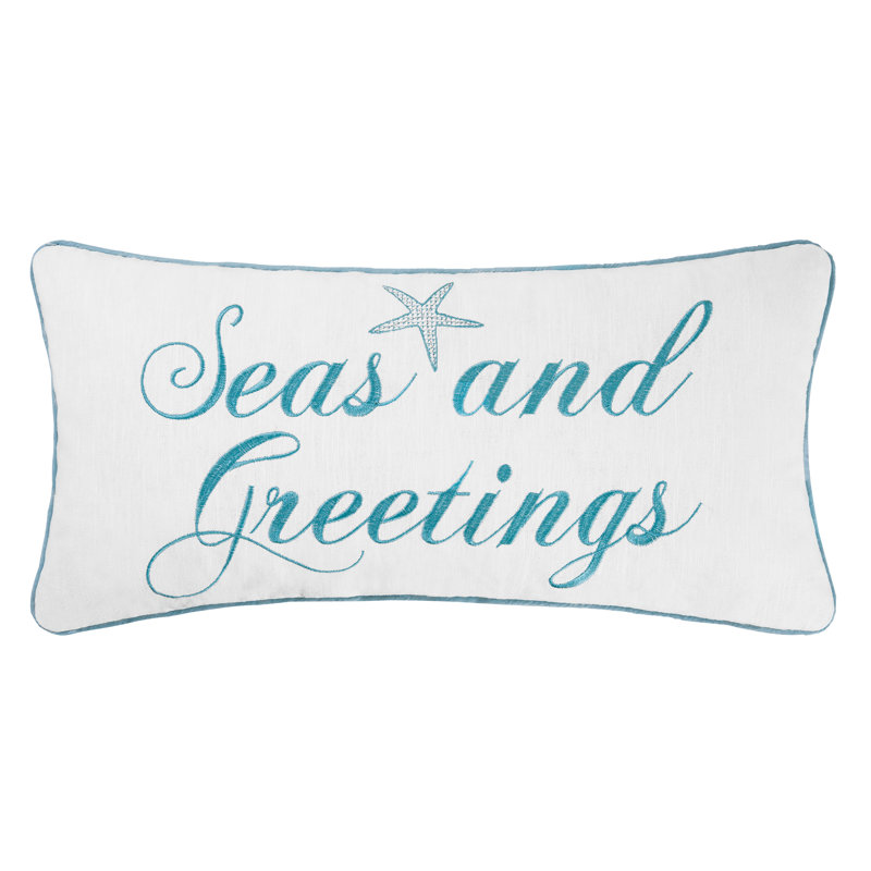 Seasand Greetings Lumbar Pillow
