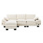 Canapé modulaire modulaire, canapé à assise profonde, canapé en velours côtelé, meubles rembourrés confortables pour salon, appartement, studio, bureau, ayant plusieurs combinaisons-1284408742-1284408743