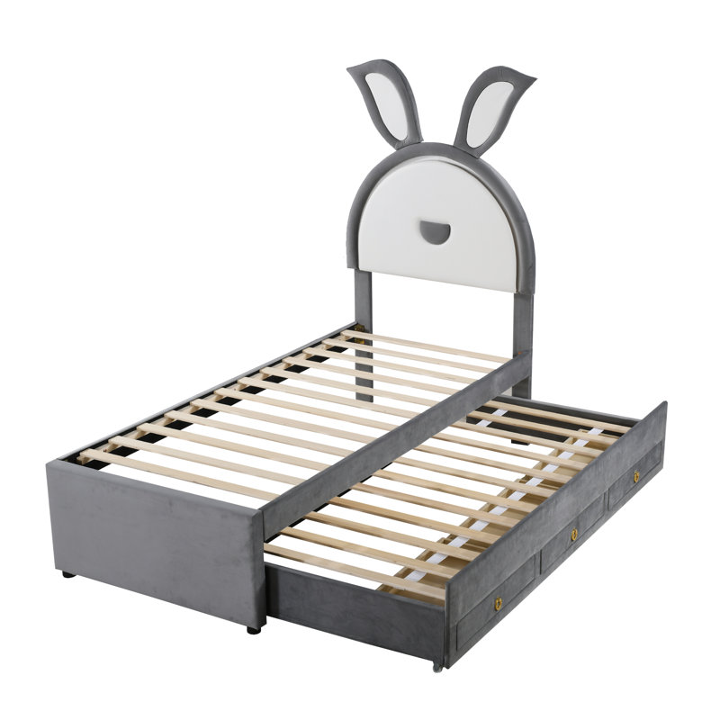 Tobler Upholstered Storage Bed, Grey
