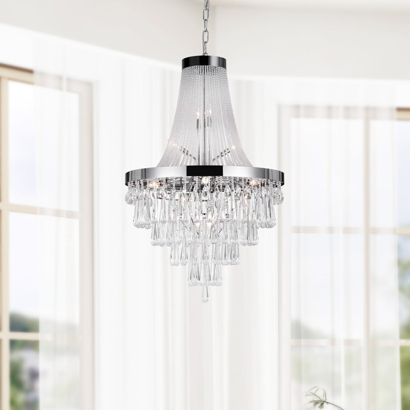 Bartelt 17 - Light Dimmable Empire Chandelier, Clear