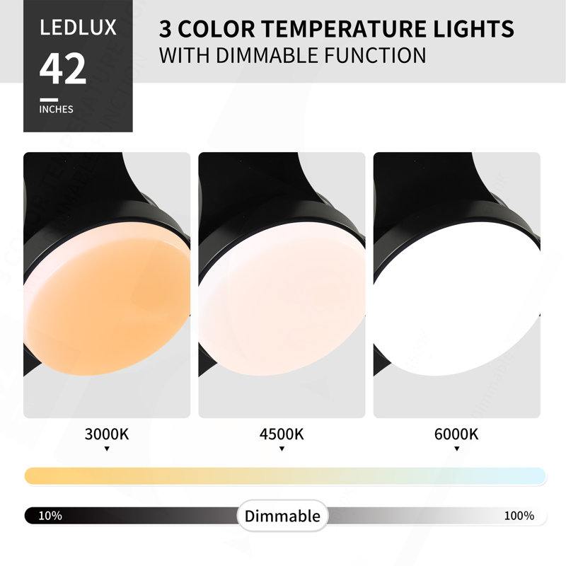 Ventilateur de plafond intelligent 42 "avec lumières