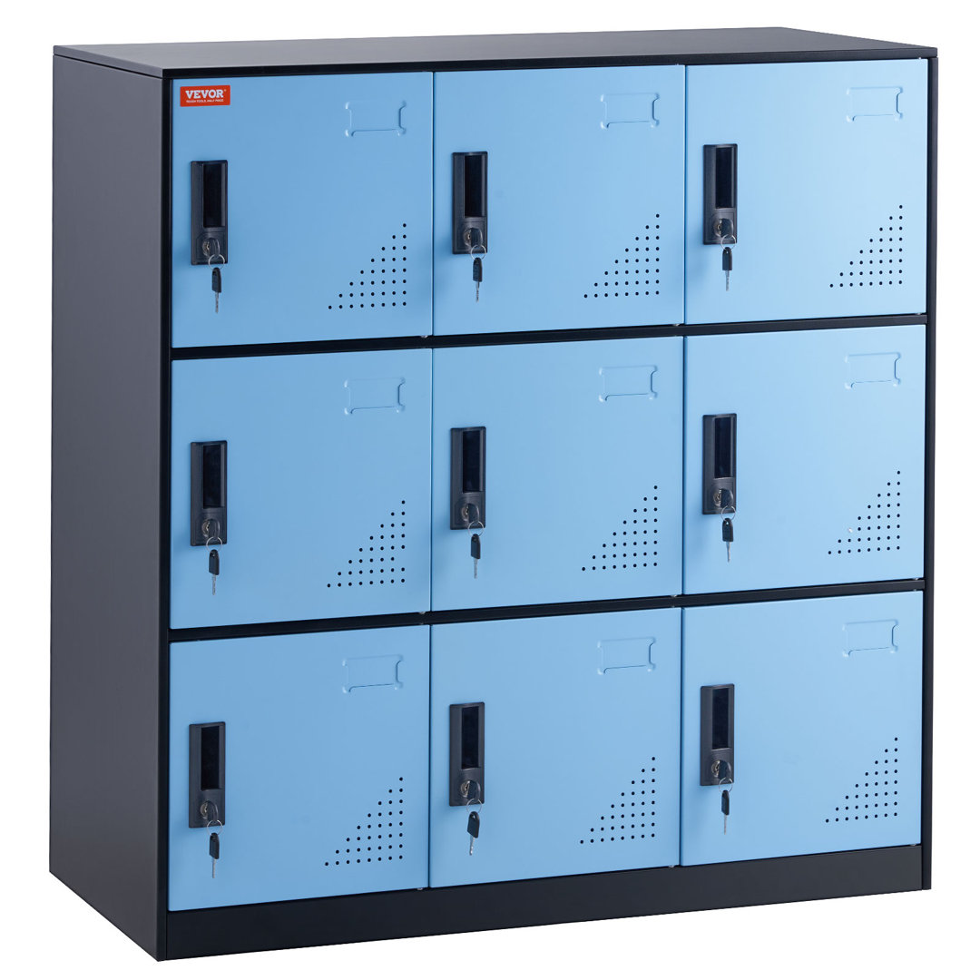 Metal 3 - Tier 35.4'' Employee Locker with Key VEVOR 