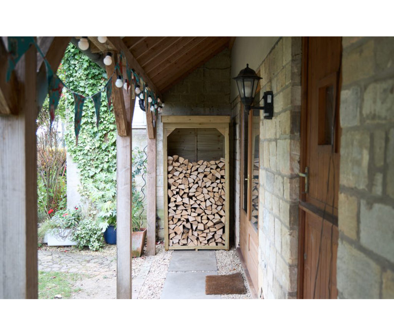 92.3cm W x 86.4cm D Wood Log Store
