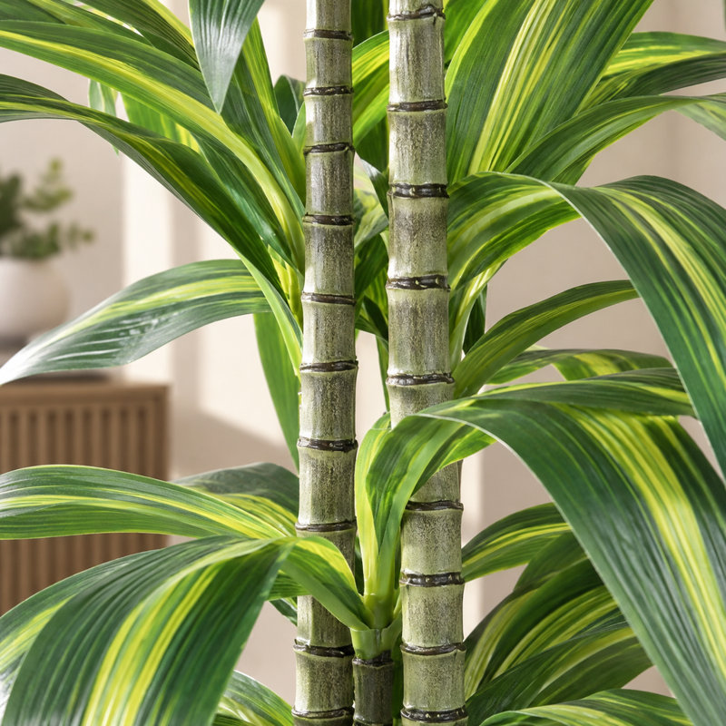 Plante dracaena artificielle de grande taille (1,7 m) avec branches ajustables et feuilles vertes réalistes