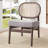 Rattan Backrest Upholstered Armchair-86885631