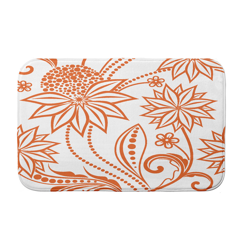 Tapis pour salle de bain Lower Failand, H 18 po x L 30 po, Orange