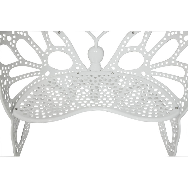 Banc de jardin en aluminium Whaley, Blanc