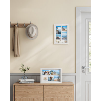 White Storage Shadow Box Picture Frame with Mat