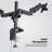 ProMounts Full Motion Gas Spring Dual Monitor Adjustable Desktop Mount for 13-32" Holds 35 lbs