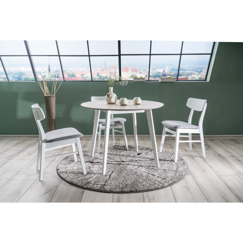 Maribeth Dining Table, white, oak, 100x100